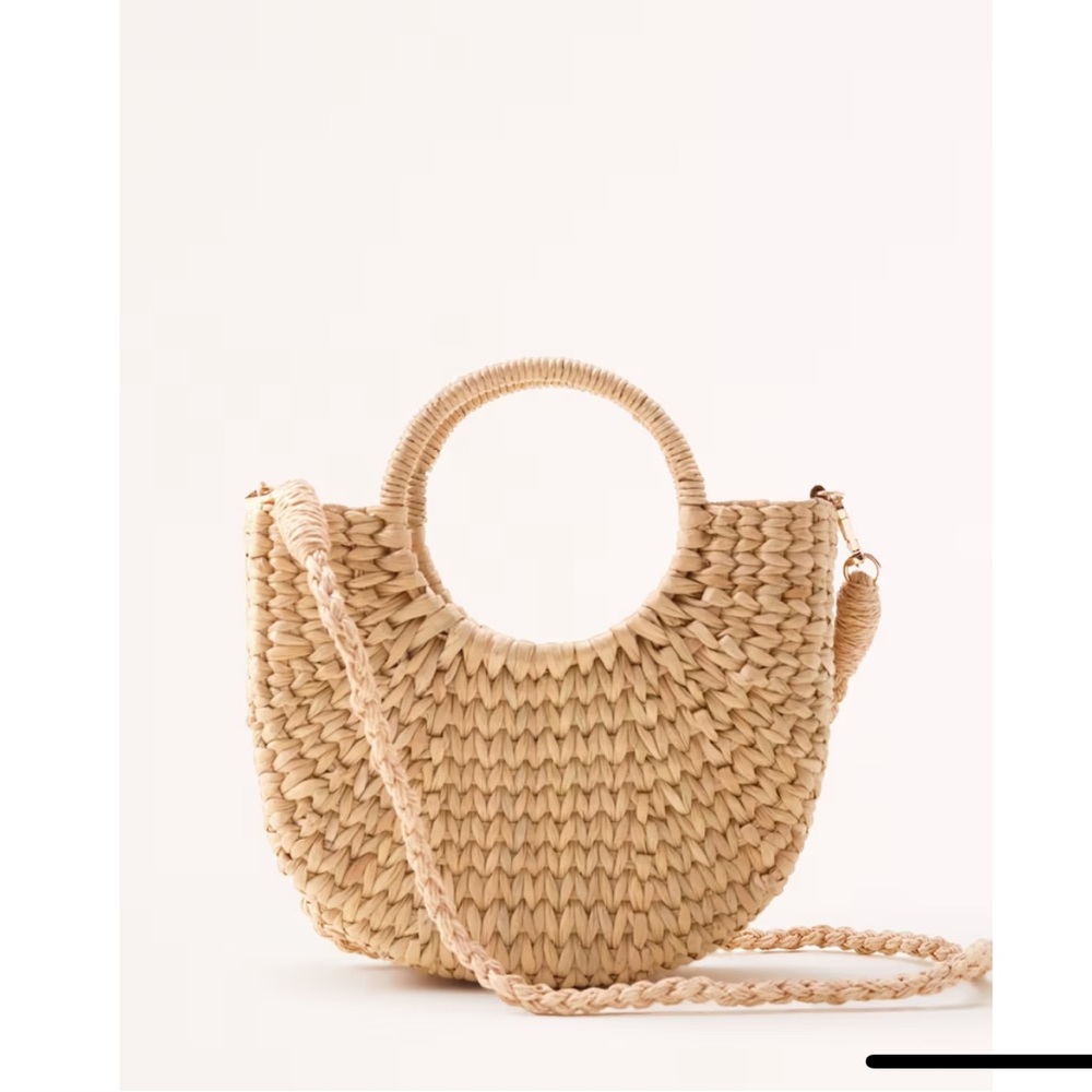 AF Structured Straw Basket Bag